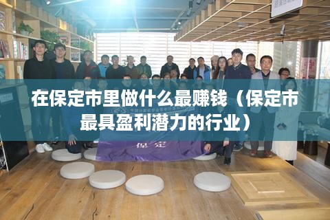 在保定市里做什么最赚钱（保定市最具盈利潜力的行业）