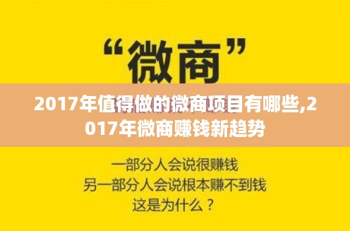 2017年值得做的微商项目有哪些,2017年微商赚钱新趋势