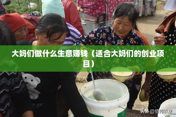 大妈们做什么生意赚钱（适合大妈们的创业项目）