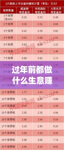 过年前都做什么生意赚钱（过年前如何开展盈利生意）