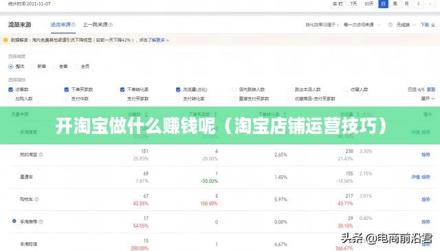 开淘宝做什么赚钱呢（淘宝店铺运营技巧）