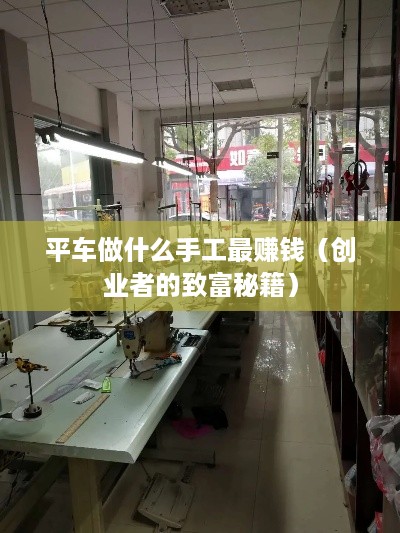 平车做什么手工最赚钱（创业者的致富秘籍）