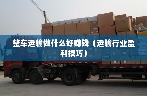 整车运输做什么好赚钱（运输行业盈利技巧）