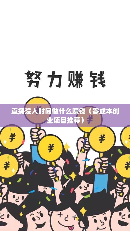 直播没人时间做什么赚钱（零成本创业项目推荐）