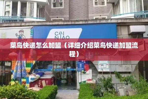 菜鸟快递怎么加盟（详细介绍菜鸟快递加盟流程）