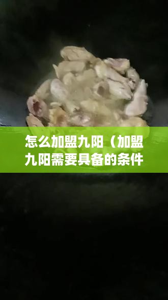 怎么加盟九阳（加盟九阳需要具备的条件和流程）