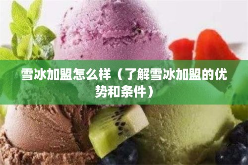 雪冰加盟怎么样（了解雪冰加盟的优势和条件）