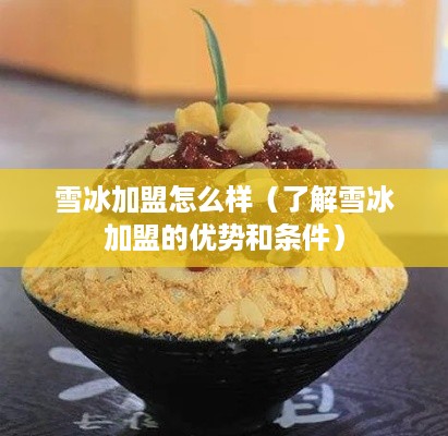 雪冰加盟怎么样（了解雪冰加盟的优势和条件）
