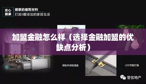 加盟金融怎么样（选择金融加盟的优缺点分析）
