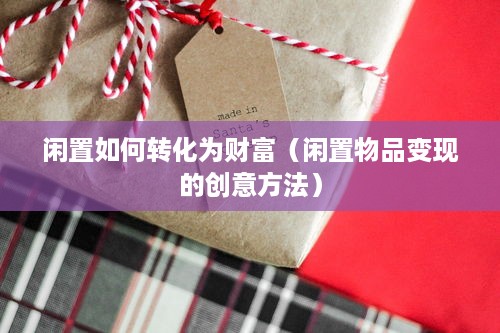 闲置如何转化为财富（闲置物品变现的创意方法）