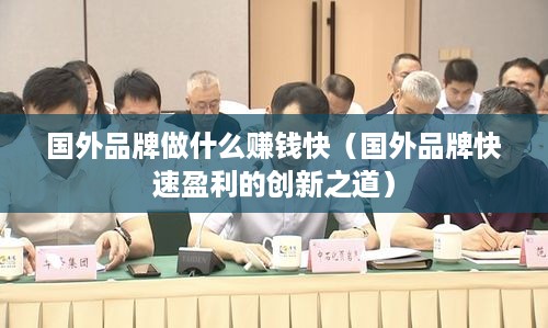 国外品牌做什么赚钱快（国外品牌快速盈利的创新之道）