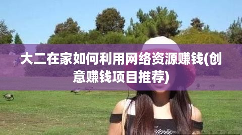 大二在家如何利用网络资源赚钱(创意赚钱项目推荐)