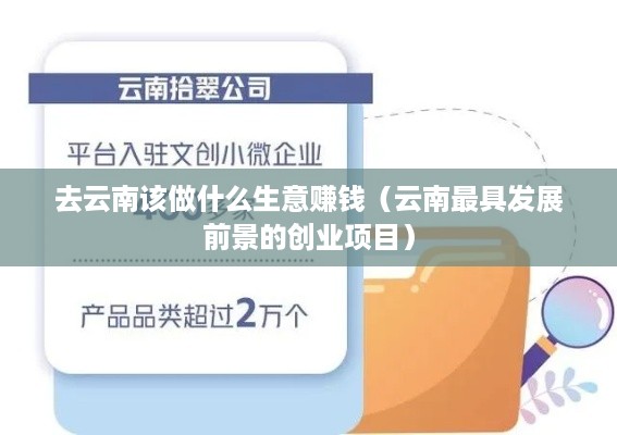 去云南该做什么生意赚钱（云南最具发展前景的创业项目）
