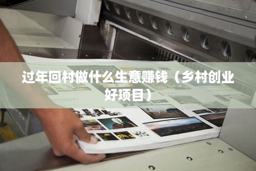 过年回村做什么生意赚钱（乡村创业好项目）