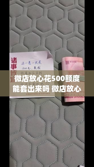 微店放心花500额度能套出来吗 微店放心花多久到账