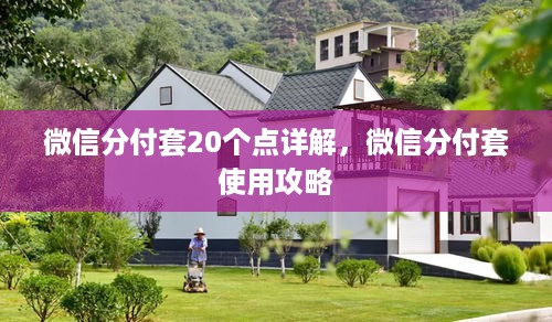 微信分付套20个点详解，微信分付套使用攻略