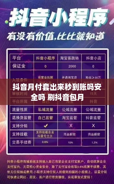 抖音月付套出来秒到账吗安全吗 刷抖音包月