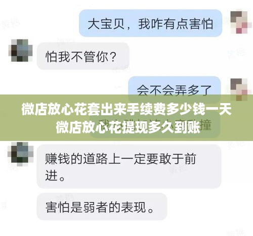 微店放心花套出来手续费多少钱一天 微店放心花提现多久到账