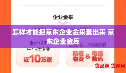 怎样才能把京东企业金采套出来 京东企业金库