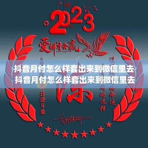 抖音月付怎么样套出来到微信里去 抖音月付怎么样套出来到微信里去呢