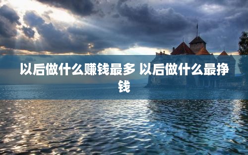 以后做什么赚钱最多 以后做什么最挣钱