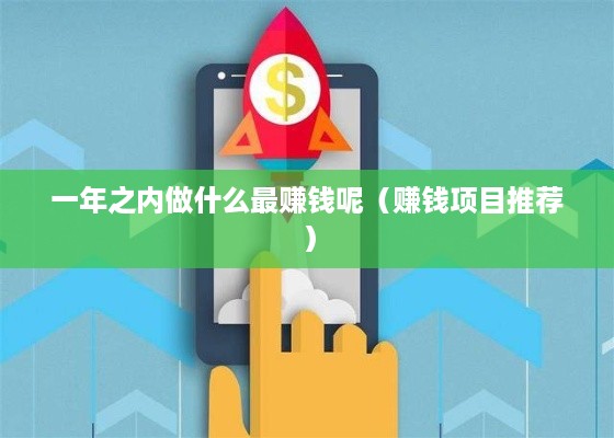一年之内做什么最赚钱呢（赚钱项目推荐）