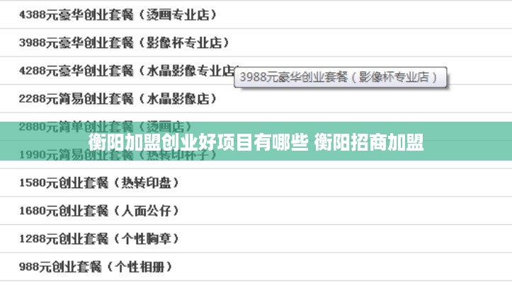 衡阳加盟创业好项目有哪些 衡阳招商加盟