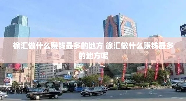 徐汇做什么赚钱最多的地方 徐汇做什么赚钱最多的地方呢