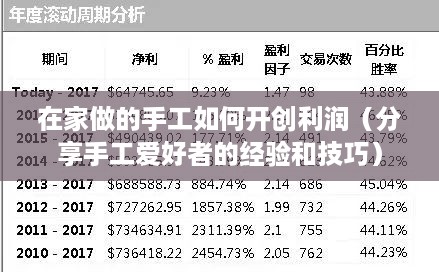 在家做的手工如何开创利润（分享手工爱好者的经验和技巧）