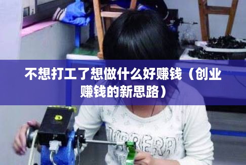不想打工了想做什么好赚钱（创业赚钱的新思路）