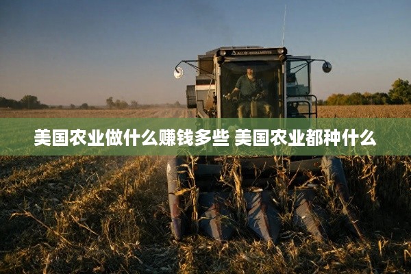 美国农业做什么赚钱多些 美国农业都种什么