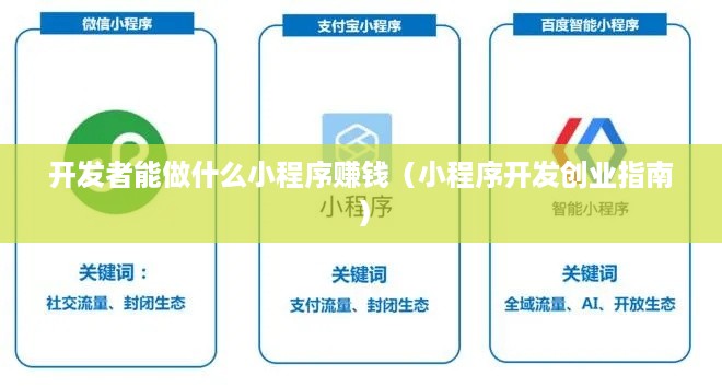开发者能做什么小程序赚钱（小程序开发创业指南）