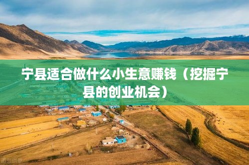 宁县适合做什么小生意赚钱（挖掘宁县的创业机会）