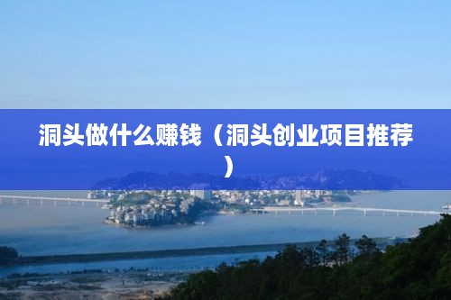 洞头做什么赚钱（洞头创业项目推荐）