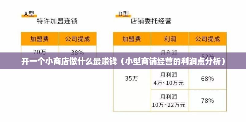 开一个小商店做什么最赚钱（小型商铺经营的利润点分析）