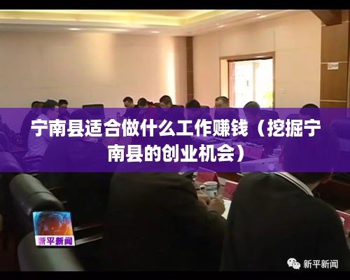 宁南县适合做什么工作赚钱（挖掘宁南县的创业机会）