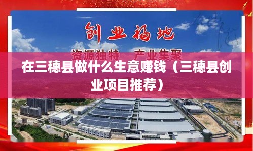 在三穗县做什么生意赚钱（三穗县创业项目推荐）