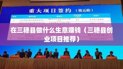 在三穗县做什么生意赚钱（三穗县创业项目推荐）