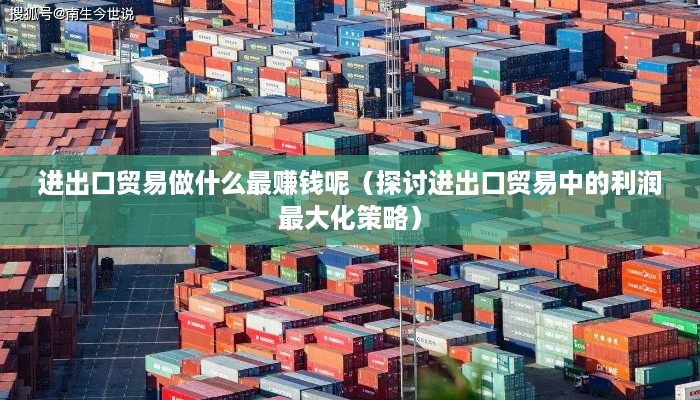进出口贸易做什么最赚钱呢（探讨进出口贸易中的利润最大化策略）