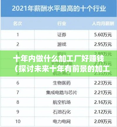 十年内做什么加工厂好赚钱（探讨未来十年有前景的加工行业）