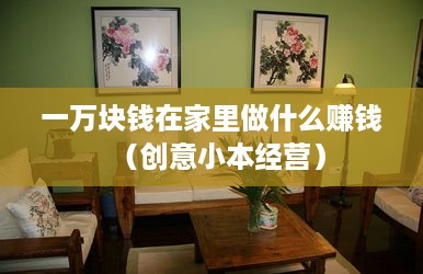 一万块钱在家里做什么赚钱（创意小本经营）