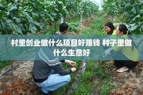 村里创业做什么项目好赚钱 村子里做什么生意好