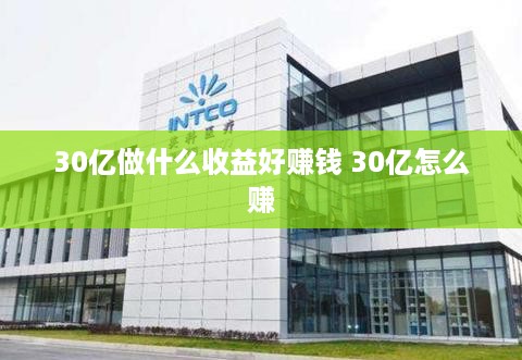 30亿做什么收益好赚钱 30亿怎么赚