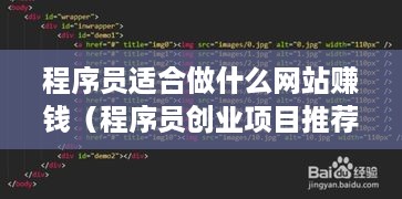 程序员适合做什么网站赚钱（程序员创业项目推荐）