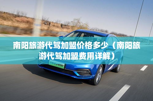 南阳旅游代驾加盟价格多少（南阳旅游代驾加盟费用详解）