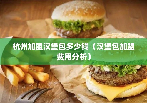 杭州加盟汉堡包多少钱（汉堡包加盟费用分析）