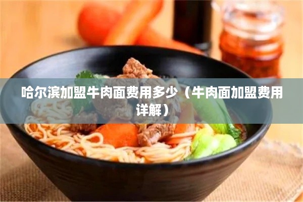 哈尔滨加盟牛肉面费用多少（牛肉面加盟费用详解）