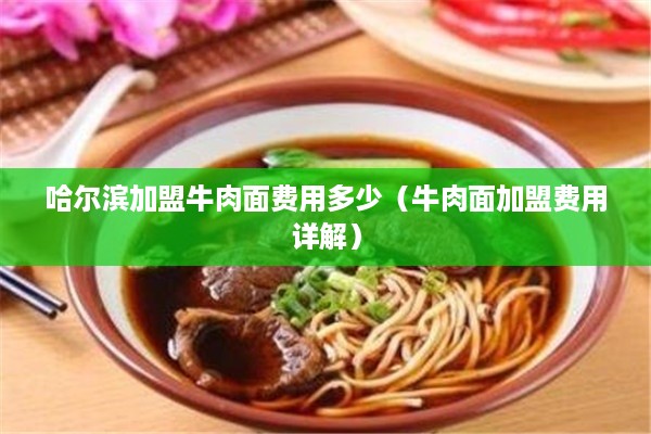 哈尔滨加盟牛肉面费用多少（牛肉面加盟费用详解）
