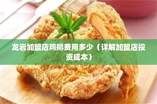龙岩加盟店鸡排费用多少（详解加盟店投资成本）