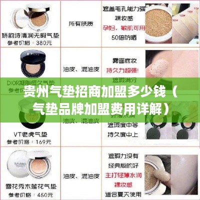 贵州气垫招商加盟多少钱（气垫品牌加盟费用详解）